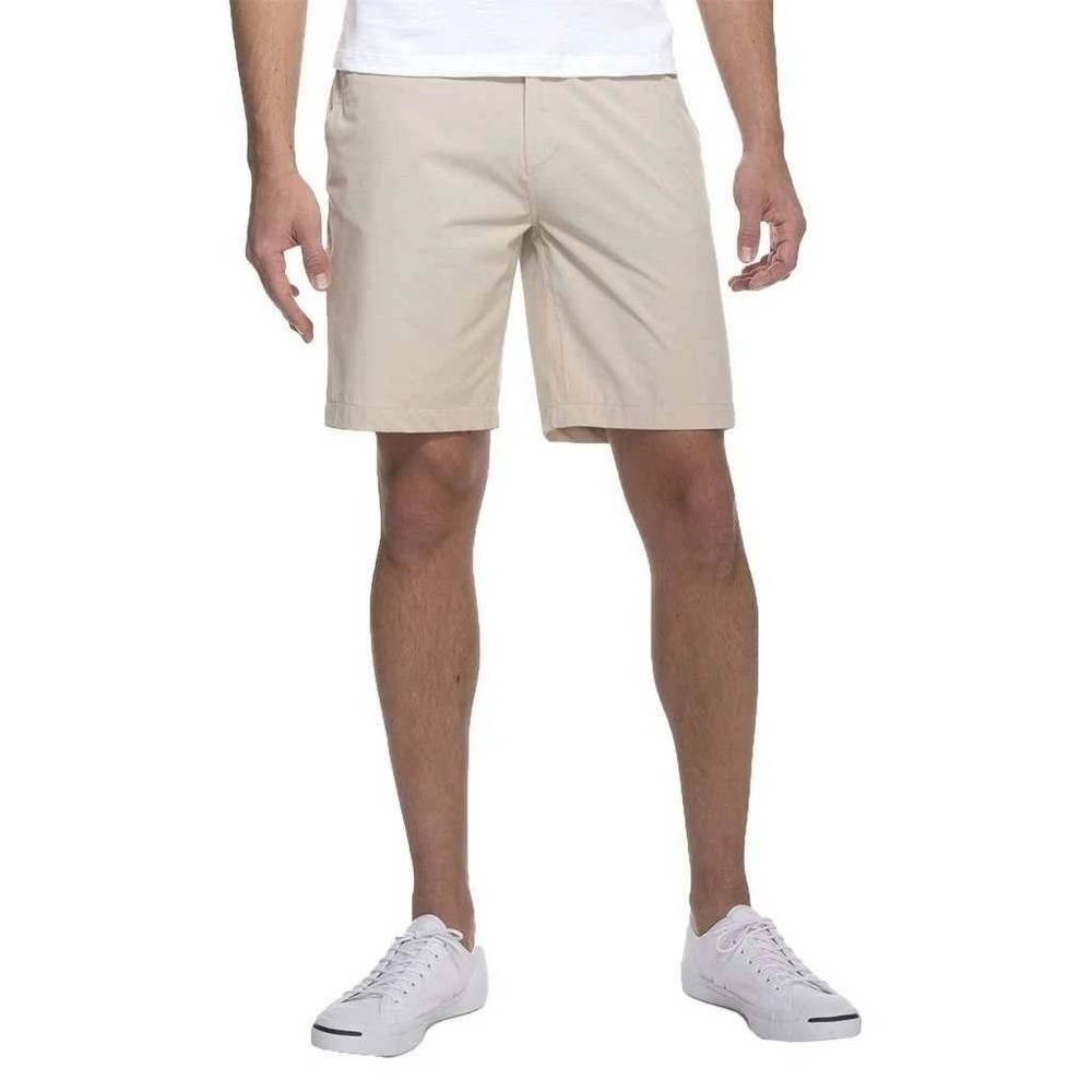 johnnie-O Prep-Formance Short SZ 36 Men Beige Stone Khaki Golf  Flat Front